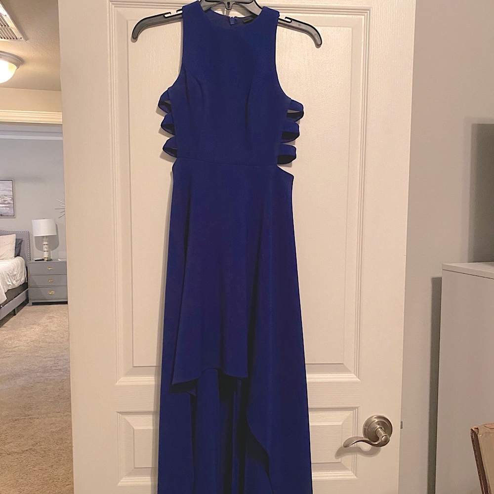 Navy blue BCBG high low gown
